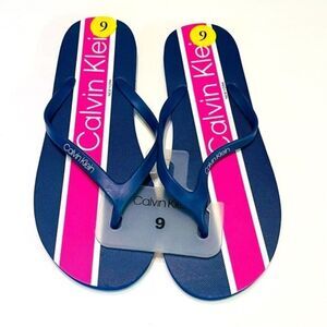 Calvin Klein women sandals size 9 blue & pink NEW